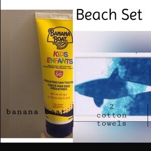 Set 2 Beach towels cotton 1 sunscreen NWT -